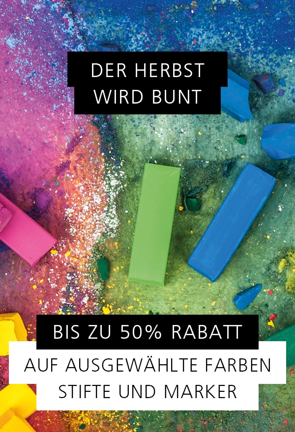 Bis zu 50% Rabatt auf Farben Stifte und Marker